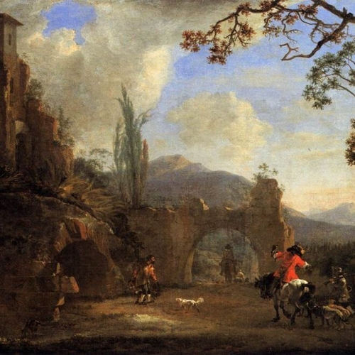 Landscape with Ruins and a Hunting Party