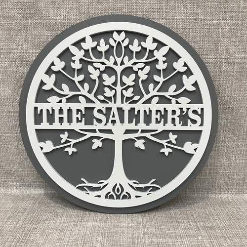 Customised Tree Of Life Monogram |Family Name sign