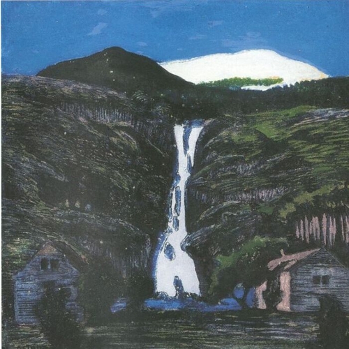 Waterfall and Glacier