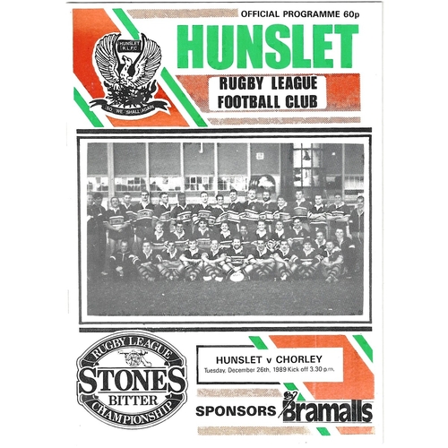 Chorley Borough (New) Home Rugby League Programmes