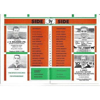 1990/91 Hunslet v Trafford Borough Rugby League programme