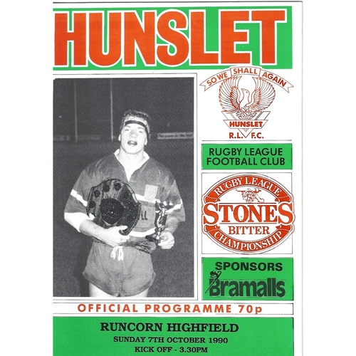 Runcorn Highfield Away Rugby League Programmes