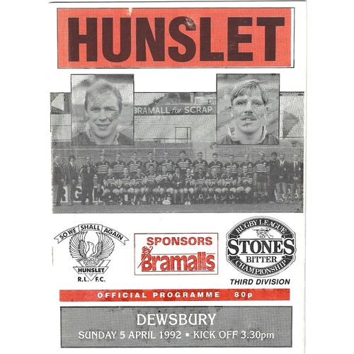 Dewsbury Away Rugby League Programmes