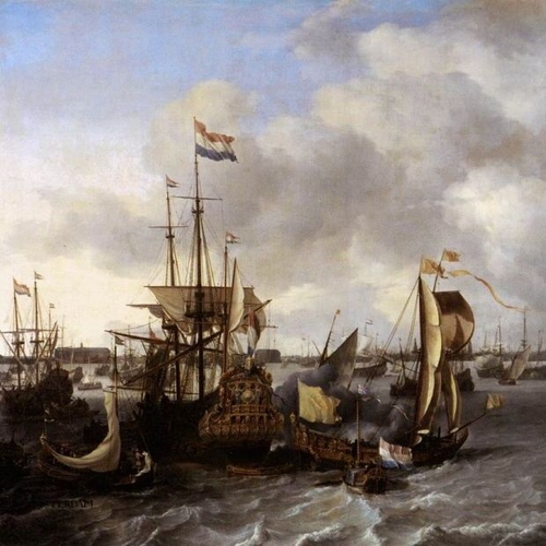 View of Amsterdam with Ships on the IJ