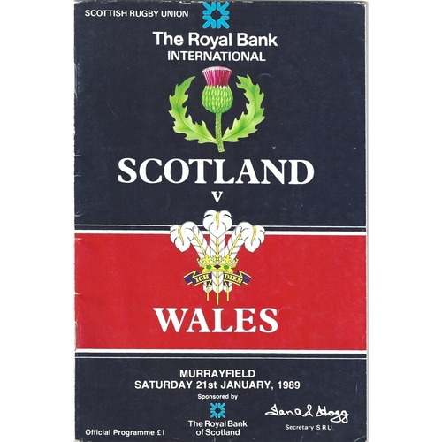 Wales Rugby Union Programmes