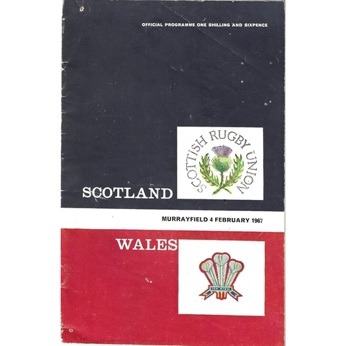 1967 Scotland v Wales 5 Nations Rugby Union Programme
