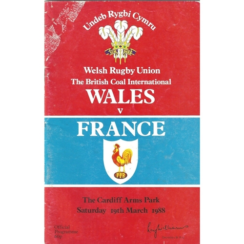 France Rugby Union Programmes