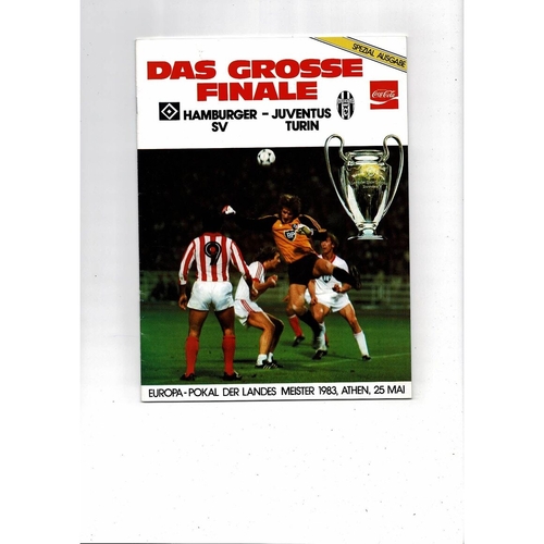 1983 Hamburg v Juventus European Cup Final Football Programme. Germany Edition