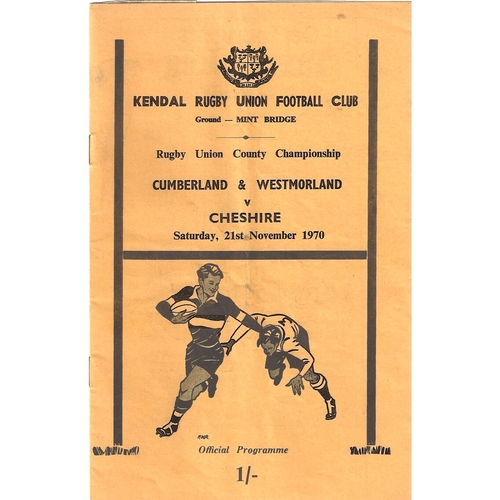 County Championship Rugby Union Programmes