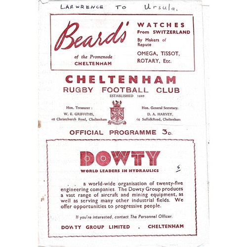 Clifton Away Rugby Union Programmes