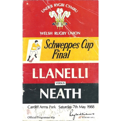 WRU Challenge Cup Final Rugby Union Programmes
