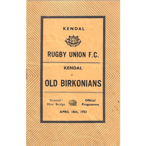 Old Birkonians Away Rugby Union Programmes