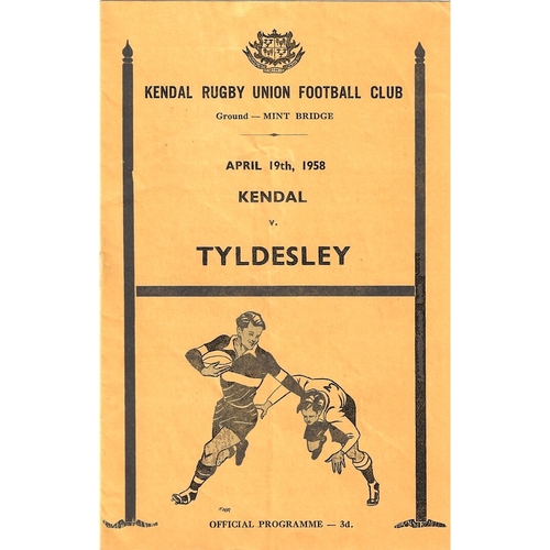 Tyldesley Away Rugby Union Programmes