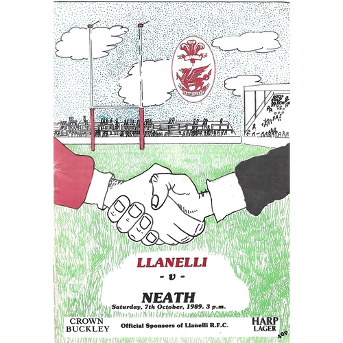 Llanelli Home Rugby Union Programmes