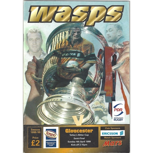 Tetley's Bitter Cup Semi Final Rugby Union Programmes
