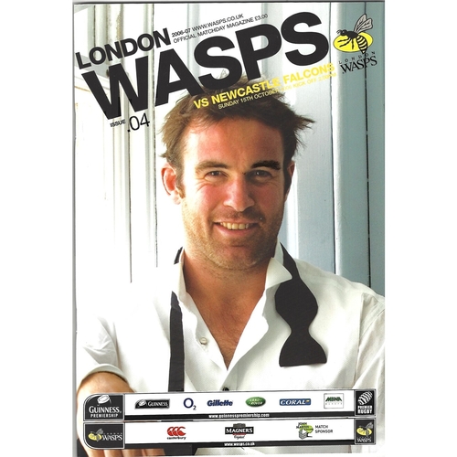 2006/07 London Wasps v Newcastle Falcons Rugby Union Programme
