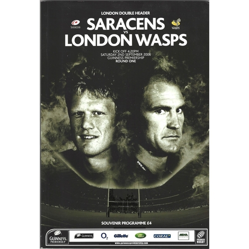 2006/07 London Irish v NEC Harlequins/Saracens v London Wasps (London double header) Rugby Union Programme