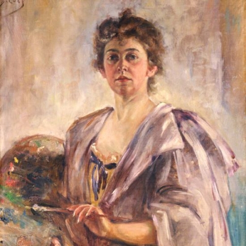 Self-Portrait in Painting Robe