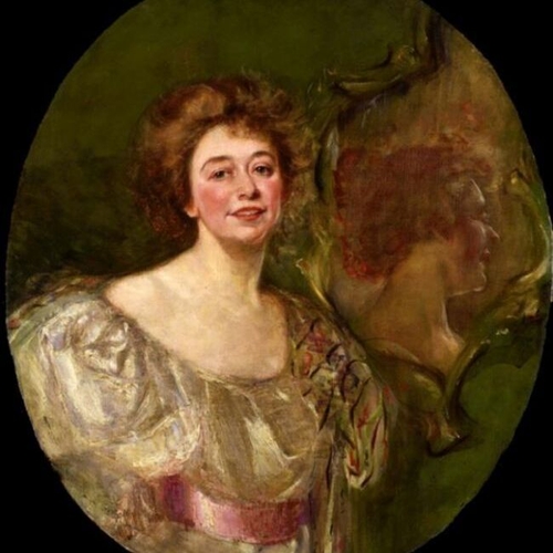 Self-Portrait Reflected in Mirror