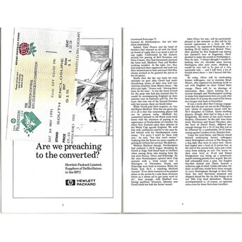 1991 Harlequins v Northampton Pilkington Cup Final Rugby Union Programme & Match Ticket