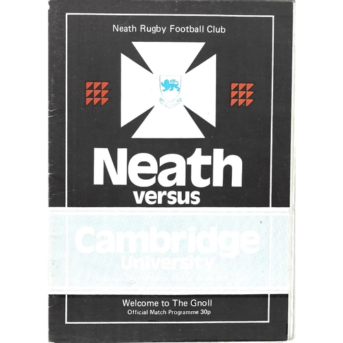 Cambridge University Away Rugby Union Programmes