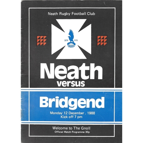 Bridgend Away Rugby Union Programmes