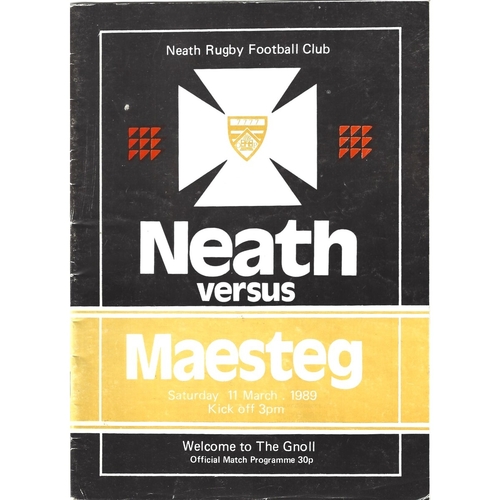 Maesteg Away Rugby Union Programmes