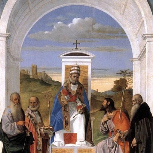 St Peter Enthroned and Four Saints