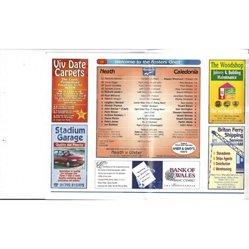 1996/97 Neath v Caledonia Heineken Cup Pool Match Rugby Union Programme