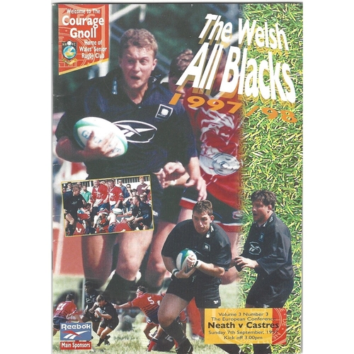 1997/98 Neath v Castres Olympique European Conference Rugby Union Programme
