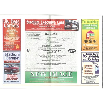 1997/98 Neath v Castres Olympique European Conference Rugby Union Programme