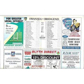 1992/93 Swansea v Bridgend Rugby Union Programme