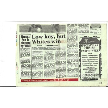 1992/93 Swansea v Bridgend Rugby Union Programme