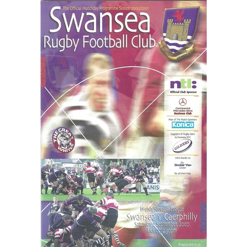 Caerphilly Away Rugby Union Programmes