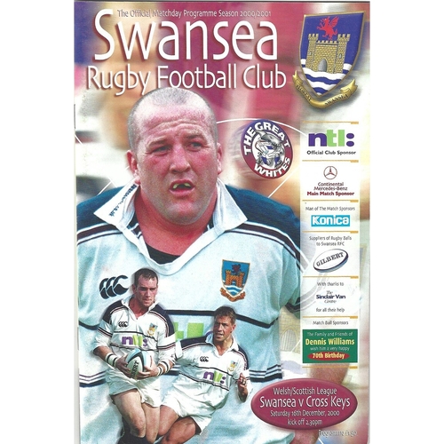 Cross Keys Away Rugby Union Programmes