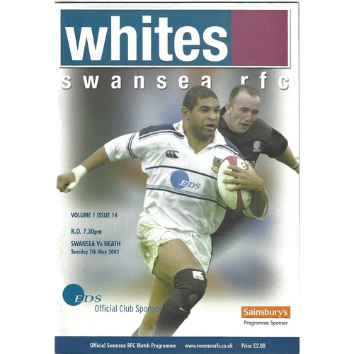 2001/02 Swansea v Neath Rugby Union Programme