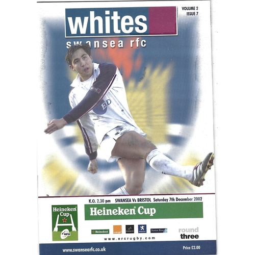 Swansea/Ospreys Home Rugby Union Programmes