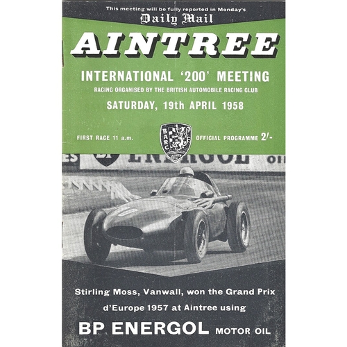 Aintree Motor Racing Programmes