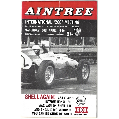 Aintree Motor Racing Programmes