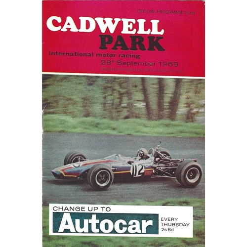1969 Cadwell Park International Motor Racing (28/09/1969) motor racing programme