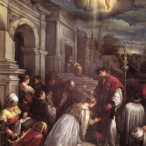 Saint Valentine Baptizing Saint Lucilla