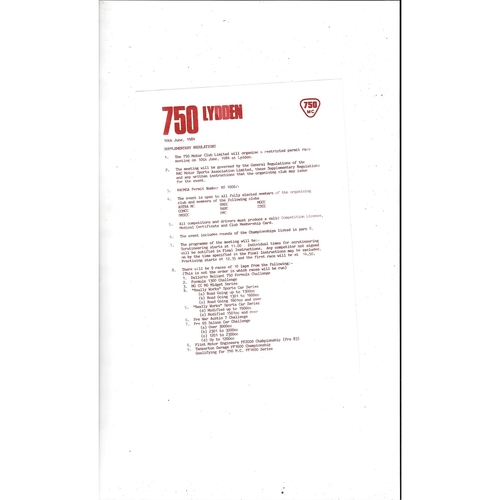 1984 Lyden Motor Racing (10/06/1984) motor racing programme