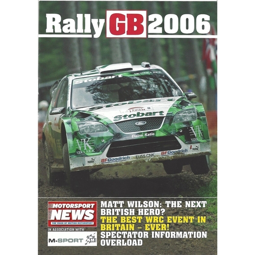2006 Motorsport News Rally GB Guide & Sticker