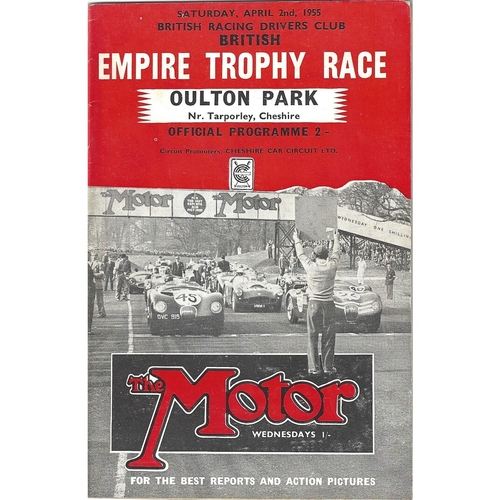 1955 Oulton Park B.R.D.C British Empire Trophy Race Meeting (02/04/1955) motor racing programme