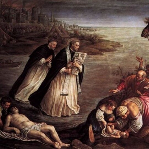 St Giacinto Walking on the Water of the River Dnieper