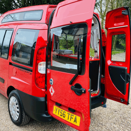 2007 Fiat Doblo 1.3 Petrol Camper Van 2 Berth ONLY 36943 Miles Bright Red
