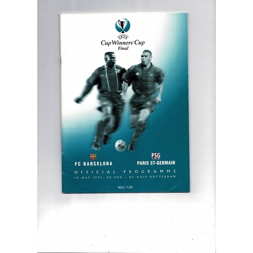 European Cup Winners Cup Final Football Programmes