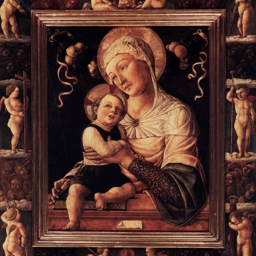 Madonna and Child in Painted Frame