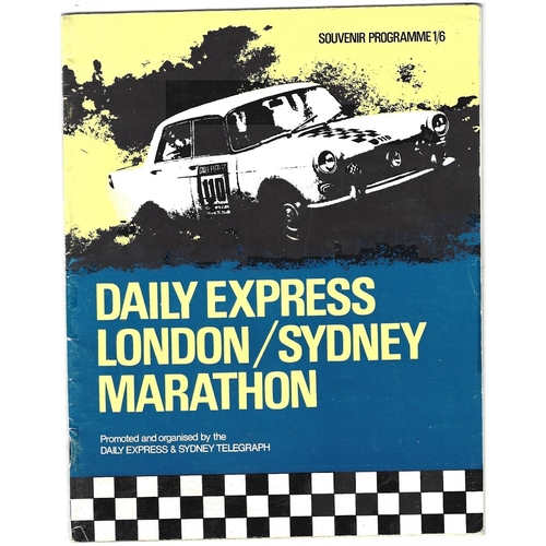 1968 Daily Express London-Sydney Marathon motor racing programme