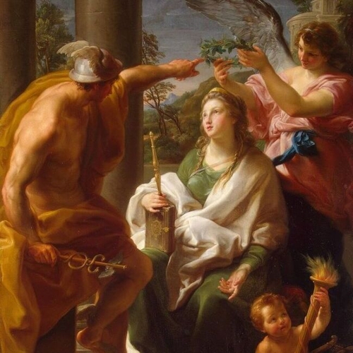 Mercury Crowning Philosophy, "Mother" of the Arts